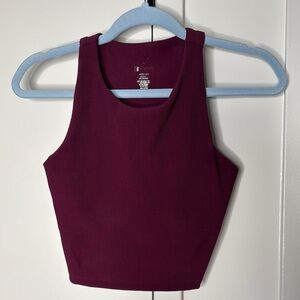 Buffbunny Cadi Crop Ribbed Burgundy